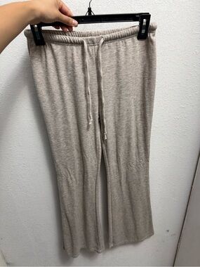 Beige Soft Drawstring Pants